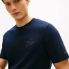 Camiseta de punto entrelazado con monograma Camiseta de punto entrelazado con monograma