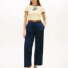 Camiseta de rayas con monograma bordado
