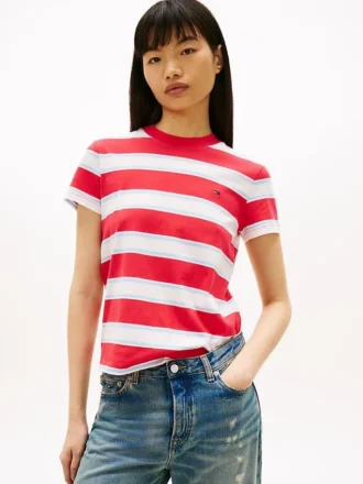 Camiseta de rayas de corte regular de Tommy Jeans