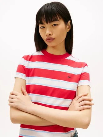 Camiseta de rayas de corte regular de Tommy Jeans
