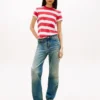 Camiseta de rayas de corte regular de Tommy Jeans