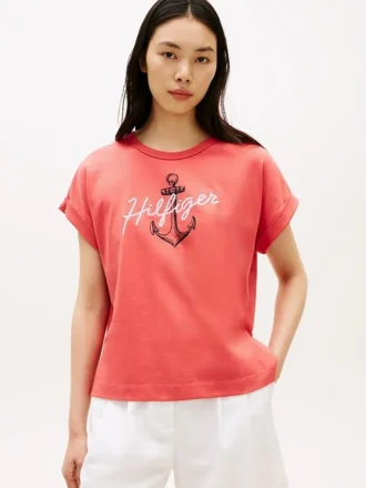 Camiseta Dolman con el logotipo del ancla de Hilfiger