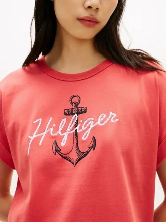 Camiseta Dolman con el logotipo del ancla de Hilfiger