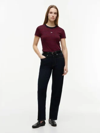 Camiseta Favorite a rayas con logotipo de mini bandera