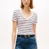 Camiseta Favorite de cuello en V a rayas