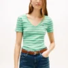 Camiseta Favorite de cuello en V a rayas