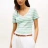 Camiseta Favorite de cuello en V a rayas
