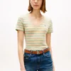 Camiseta Favorite de cuello en V a rayas