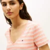 Camiseta Favorite de cuello en V a rayas