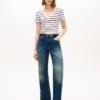 Camiseta Favorite de cuello en V a rayas