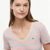 Camiseta Favorite de cuello en V a rayas