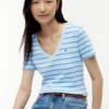 Camiseta Favorite de cuello en V a rayas