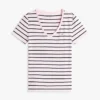 Camiseta Favorite de cuello en V a rayas