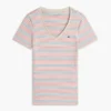 Camiseta Favorite de cuello en V a rayas