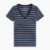 Camiseta Favorite de cuello en V a rayas