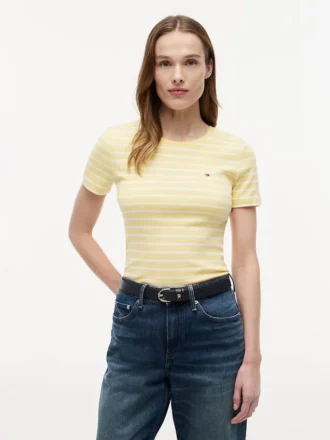 Camiseta Favorite de cuello redondo a rayas