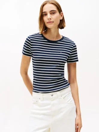 Camiseta Favorite de cuello redondo a rayas