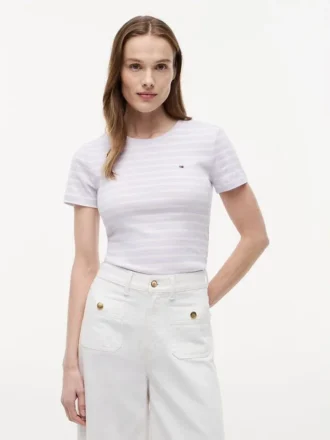Camiseta Favorite de cuello redondo a rayas