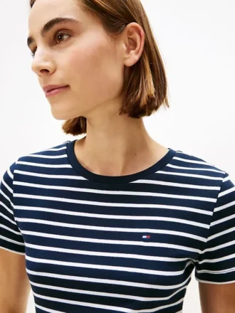 Camiseta Favorite de cuello redondo a rayas