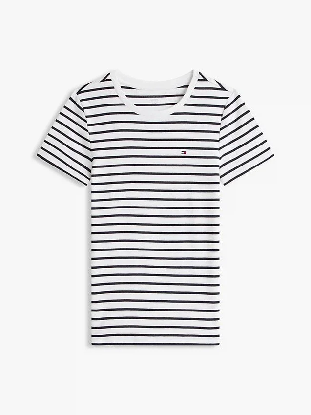 Camiseta Favorite de cuello redondo a rayas Camiseta Favorite de cuello redondo a rayas