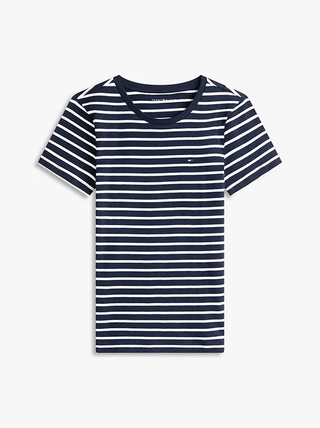 Camiseta Favorite de cuello redondo a rayas Camiseta Favorite de cuello redondo a rayas