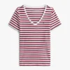 Camiseta Favorite de rayas con cuello en V Camiseta Favorite de rayas con cuello en V