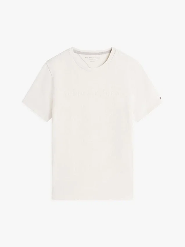 Camiseta gruesa con logotipo en tono a tono Camiseta gruesa con logotipo en tono a tono