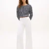 Camiseta Henley de algodón entrelazado de corte holgado