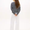 Camiseta Henley de algodón entrelazado de corte holgado