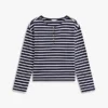 Camiseta Henley de algodón entrelazado de corte holgado