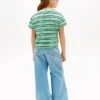 Camiseta infantil a rayas con bolsillo
