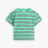 Camiseta infantil a rayas con bolsillo