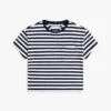 Camiseta infantil a rayas con bolsillo