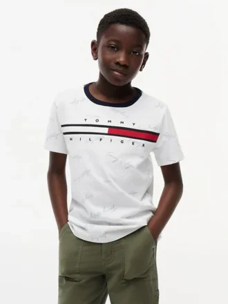 Camiseta infantil con el logotipo de la raya de la bandera