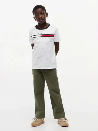 Camiseta infantil con el logotipo de la raya de la bandera
