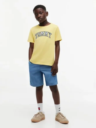 Camiseta infantil con el logotipo floral de Tommy