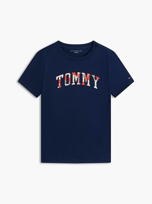Camiseta infantil con el logotipo floral de Tommy Camiseta infantil con el logotipo floral de Tommy