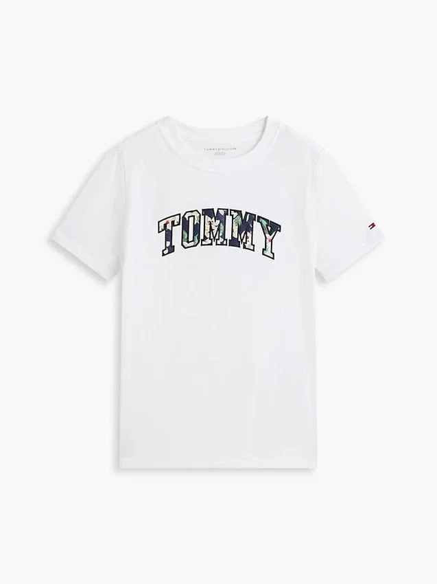 Camiseta infantil con el logotipo floral de Tommy Camiseta infantil con el logotipo floral de Tommy