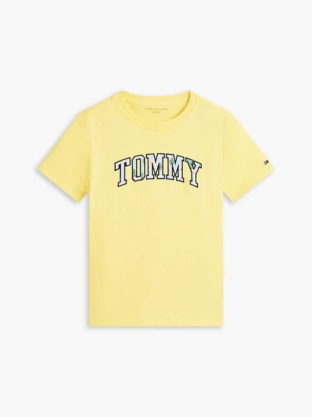 Camiseta infantil con el logotipo floral de Tommy Camiseta infantil con el logotipo floral de Tommy