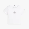 Camiseta infantil con estrella y bandera de strass Camiseta infantil con estrella y bandera de strass