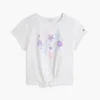 Camiseta infantil con lazo delantero y concha Camiseta infantil con lazo delantero y concha