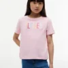 Camiseta infantil con logo Hilfiger de lentejuelas Camiseta infantil con logo Hilfiger de lentejuelas