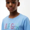 Camiseta infantil con logo Hilfiger de lentejuelas Camiseta infantil con logo Hilfiger de lentejuelas