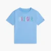 Camiseta infantil con logo Hilfiger de lentejuelas Camiseta infantil con logo Hilfiger de lentejuelas