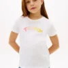 Camiseta infantil con logo multicolor en relieve Camiseta infantil con logo multicolor en relieve