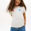 Camiseta infantil con logo multicolor en relieve Camiseta infantil con logo multicolor en relieve
