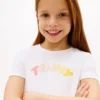 Camiseta infantil con logo multicolor en relieve Camiseta infantil con logo multicolor en relieve
