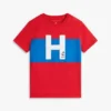 Camiseta infantil con logo náutico en bloques de color Camiseta infantil con logo náutico en bloques de color