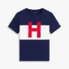 Camiseta infantil con logo náutico en bloques de color Camiseta infantil con logo náutico en bloques de color