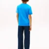 Camiseta infantil con logo y bloques de color verticales Camiseta infantil con logo y bloques de color verticales